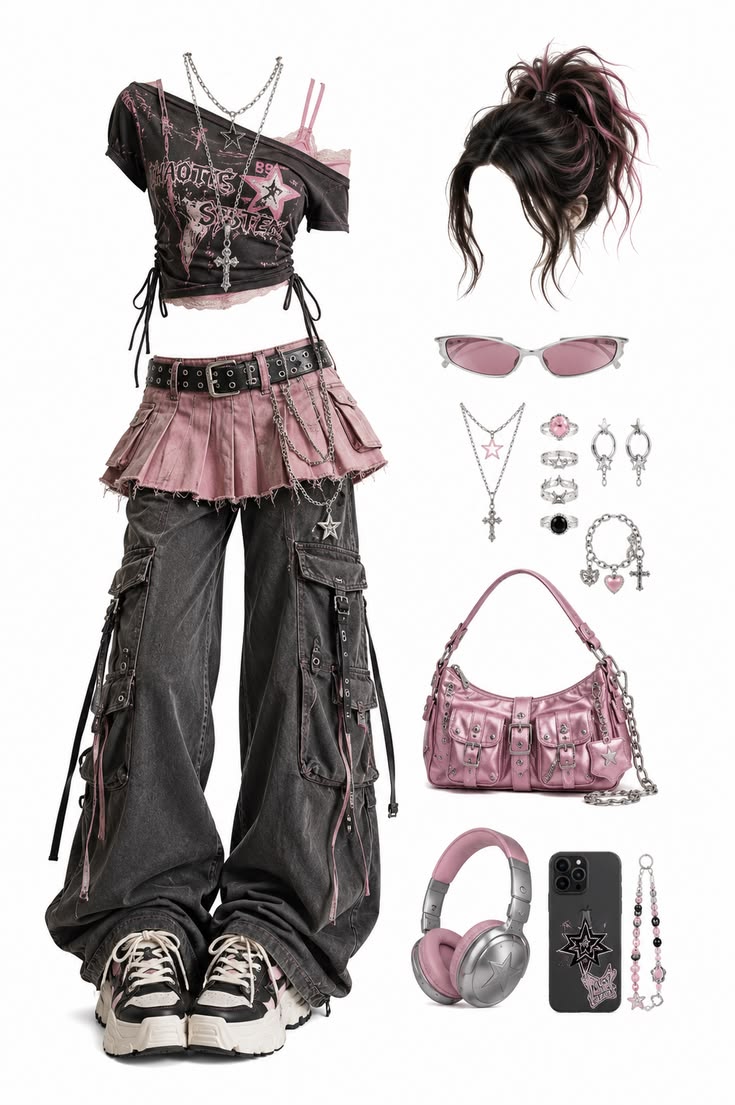Y2K grunge rose 🩷🖤