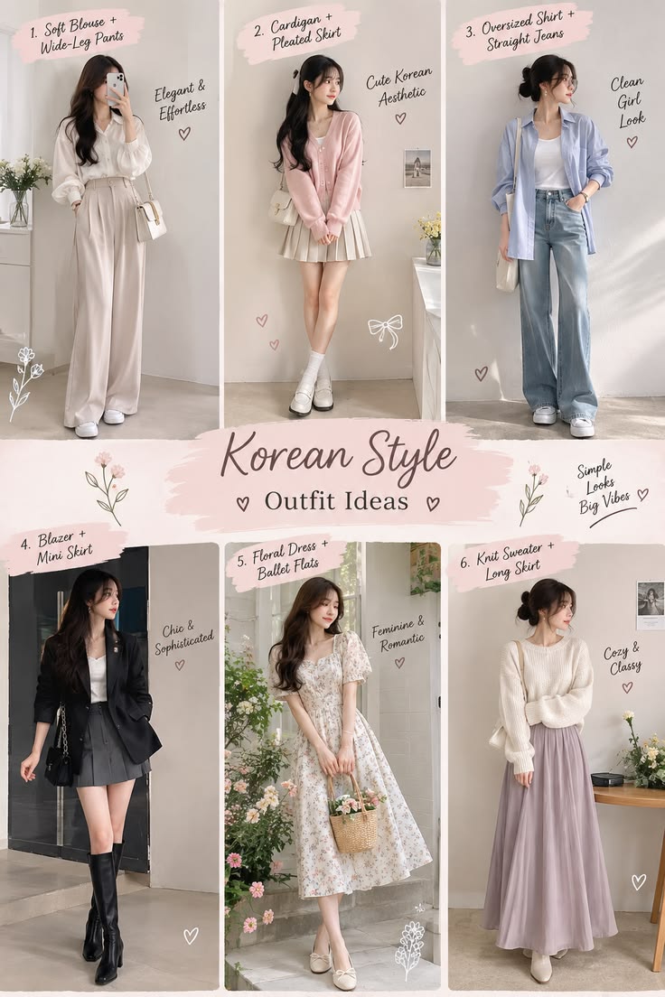 Idées de style coréen | Mode coréenne mignonne et élégante 👗✨ | vêtements de style coréen