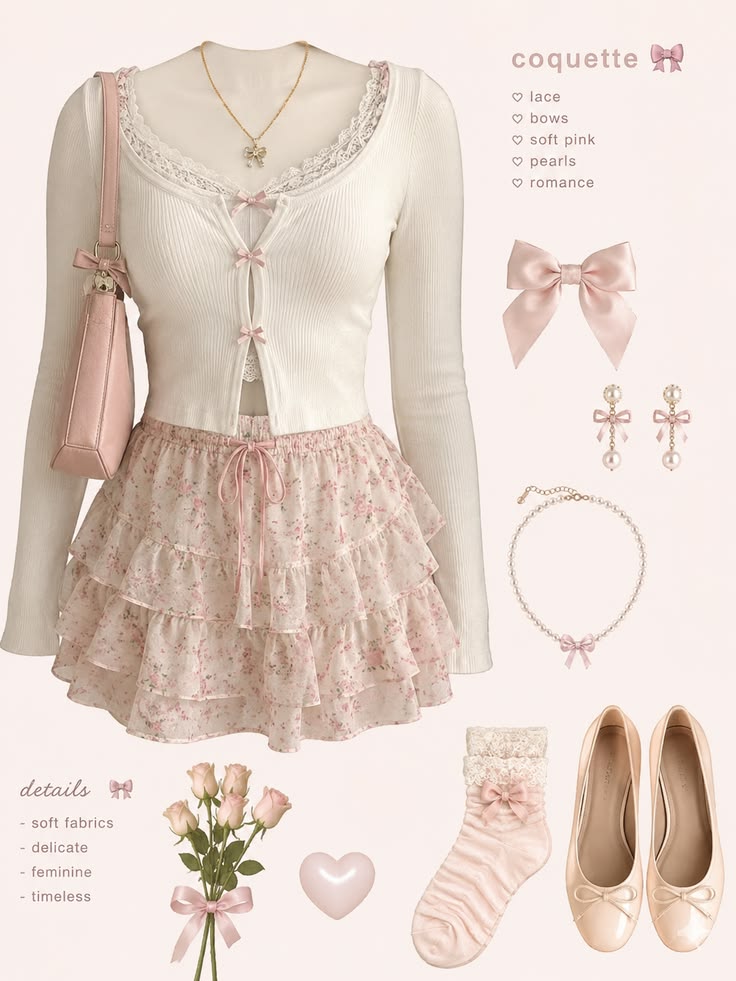 Élégance coquette rose poudré 🎀