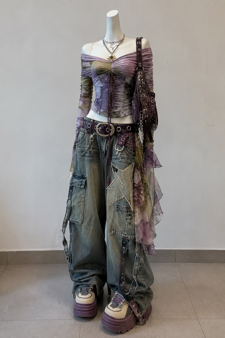 🪻 Outfit Y2K patchwork