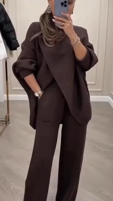 Ensemble lounge en maille décontracté ✨
