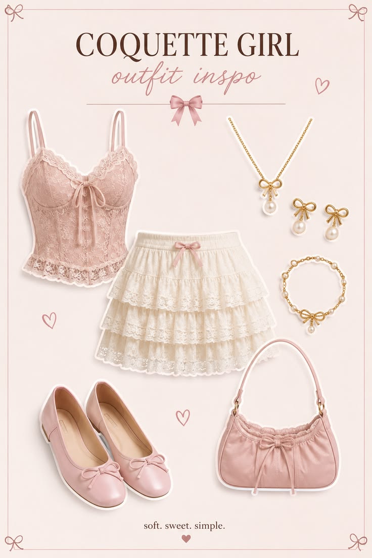 ✨ Ispirazione outfit coquette 🎀