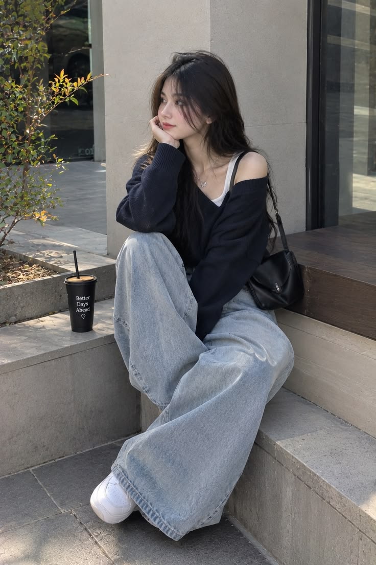 Tenue esthétique coréenne 🤍 | street style coréen minimaliste