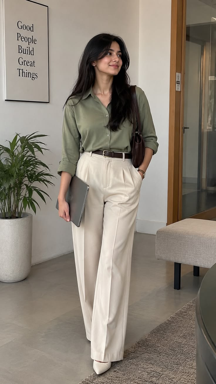 Tenue de travail minimaliste pour femmes | style bureau chic et professionnel