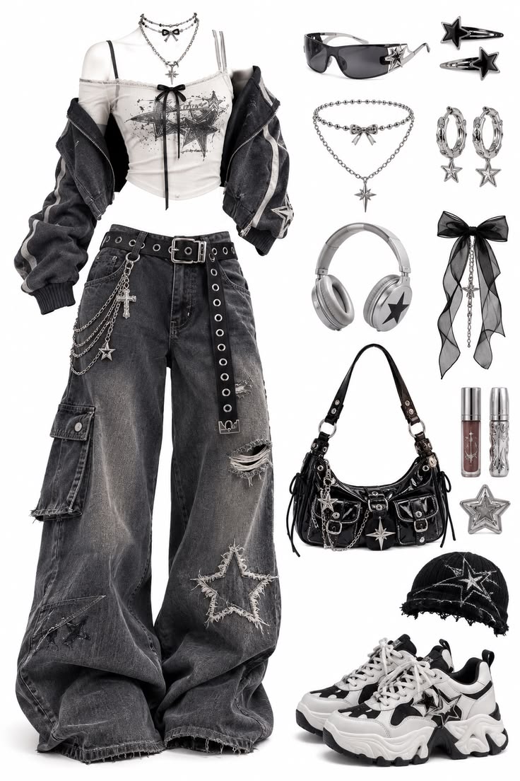 Tenue streetwear Y2K chic ✨️⛓️