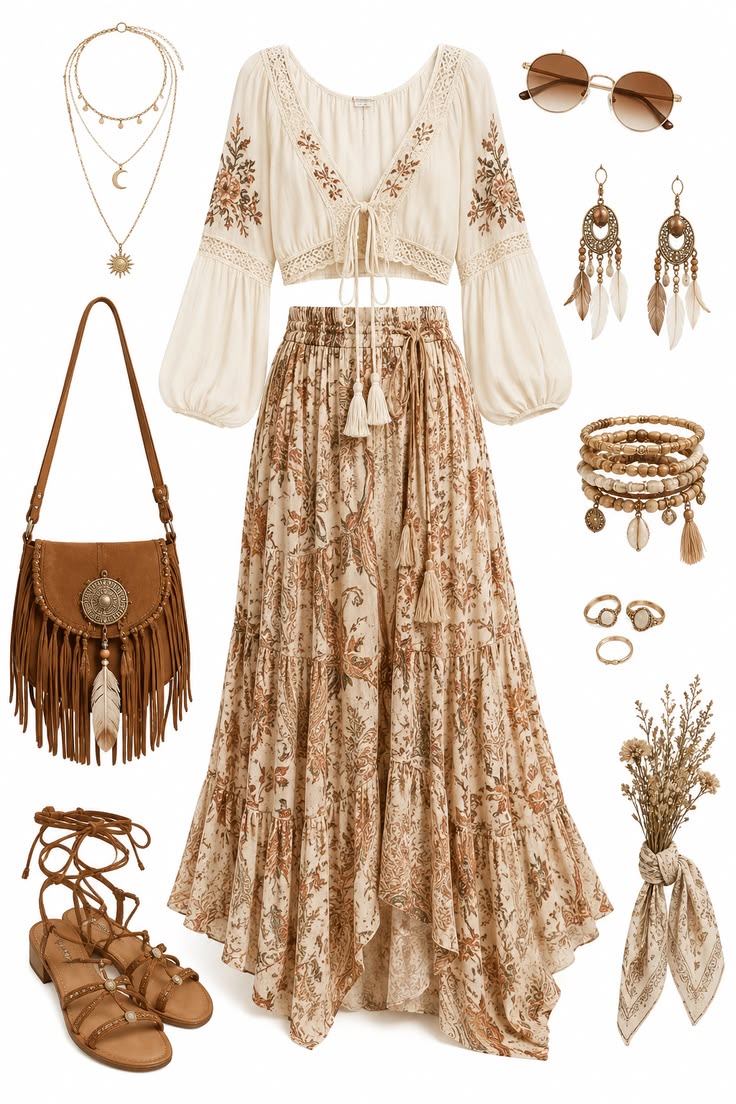 Tenues bohèmes chic élégantes ✨️🧡