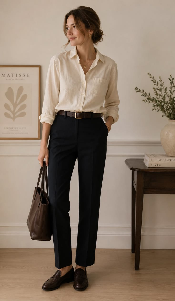 Nouveau pantalon J. Crew slim, pantalon de carrière noir droit longueur intégrale 6P | eBay