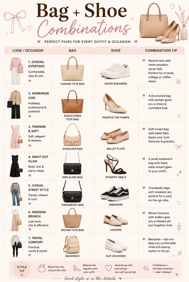 Association sac et chaussures🌻
