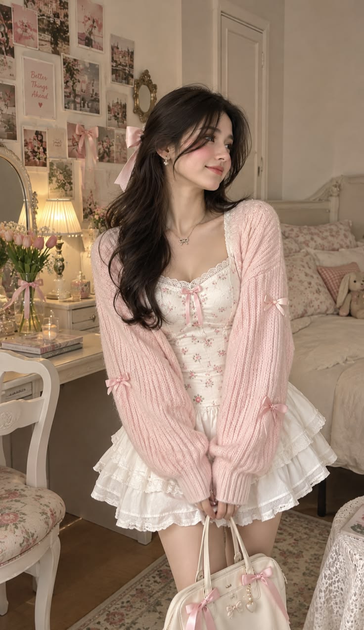 Aesthetic Coquette Outfit | Pink Bow & Feminine Fashion Inspiration