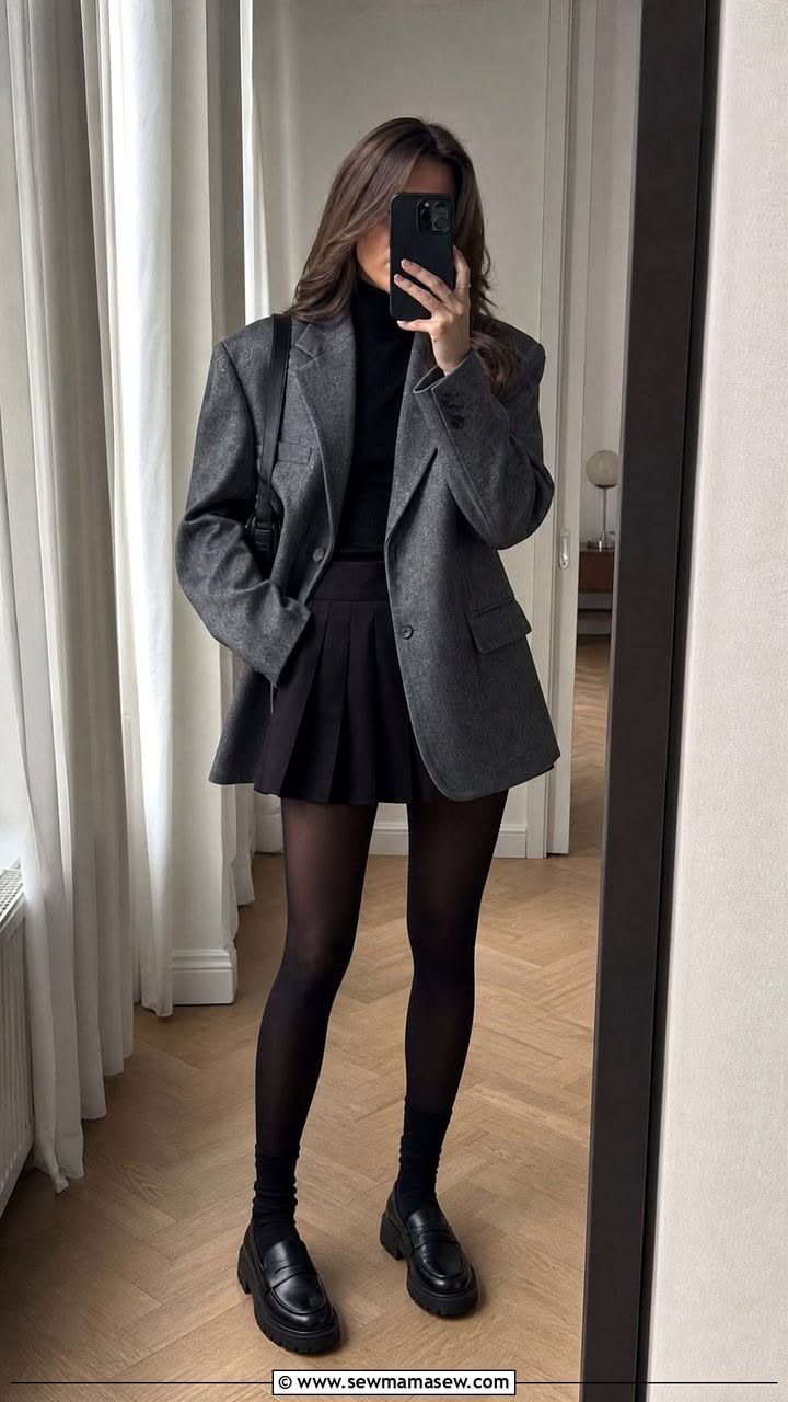 30 idee outfit con blazer oversize e gonna:...