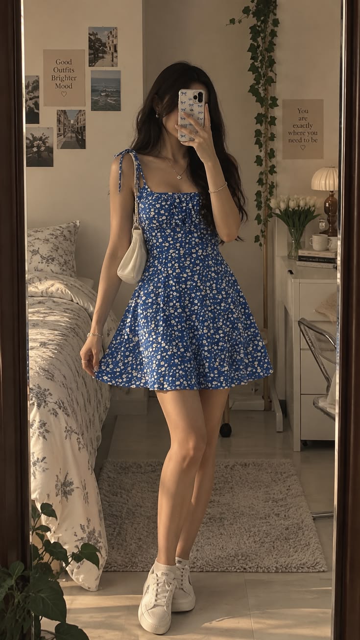 🌸🎀 La plus mignonne mini robe fleurie | Tenue de rendez-vous et vacances d’été ✨👗