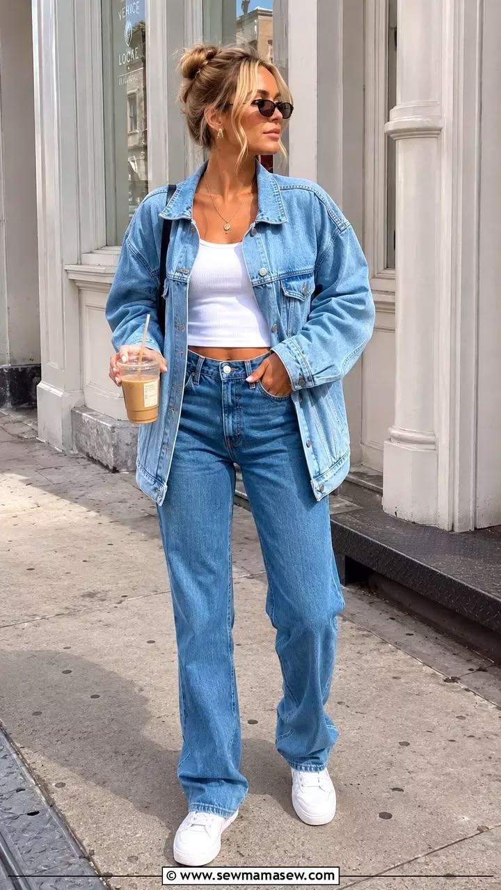 Journée denim sans effort : essentiels street style