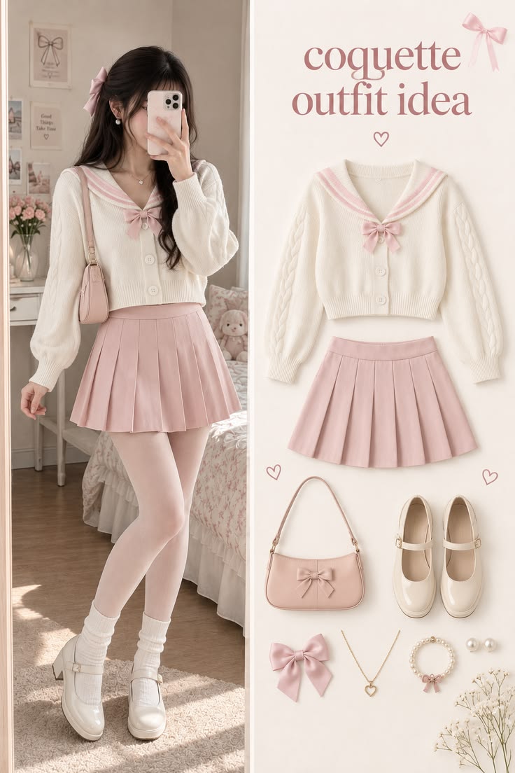 Idée de tenue coquette avec pull blanc en maille