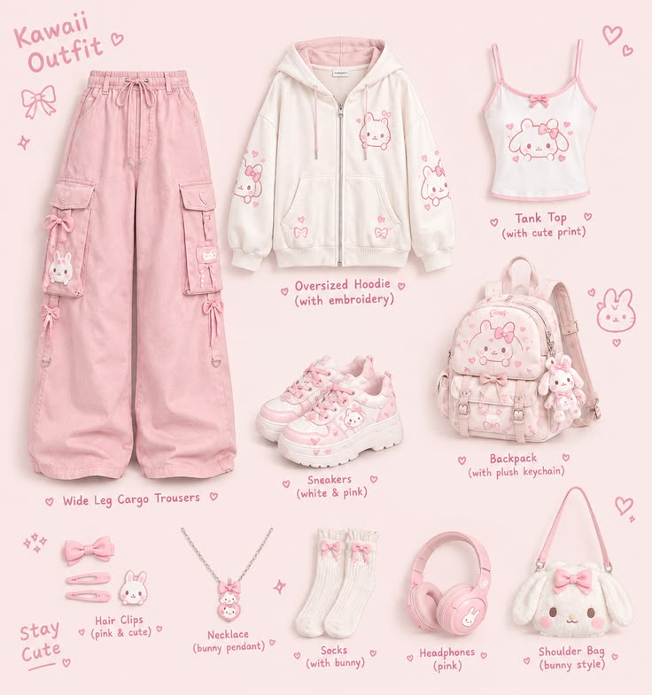 pink cute kawaii outfit 🩷