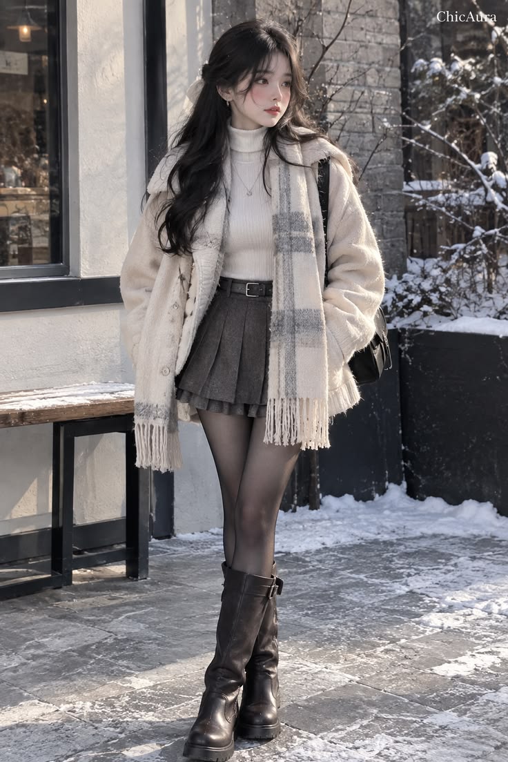 韩国冬季穿搭 ❄️|舒适时髦街头风
