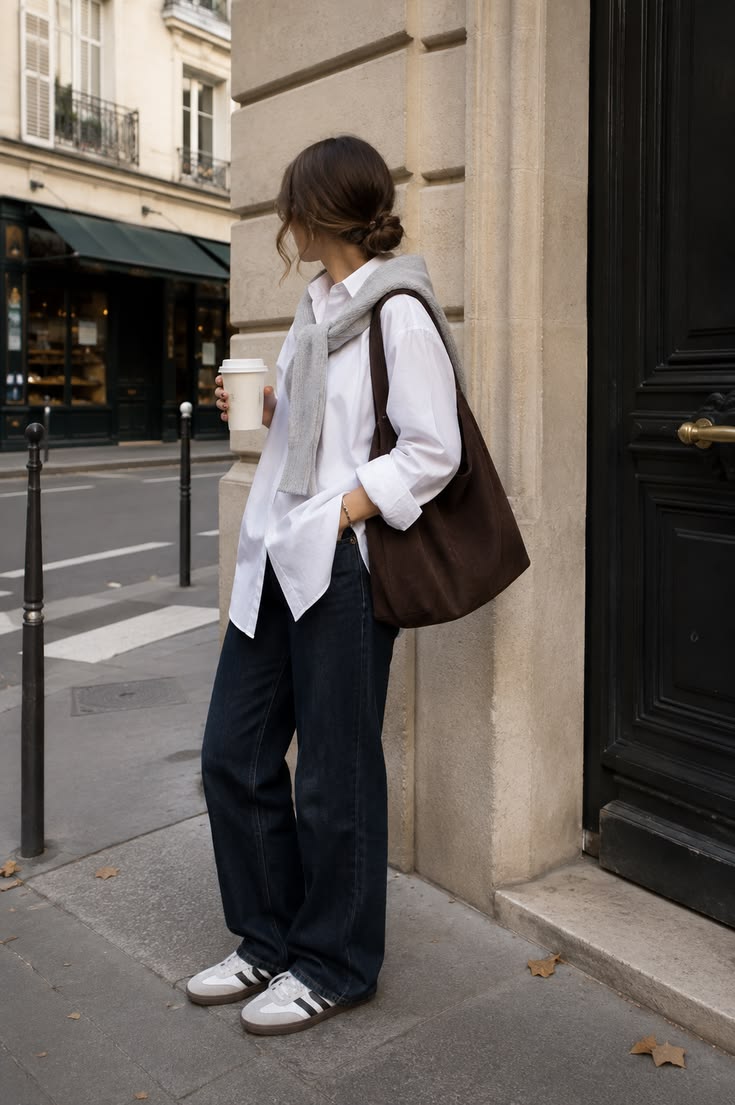 Look de Copenhague de septembre 🤍 | Chemise oversize et jean foncé